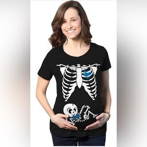 Grey Halloween Maternity Shirt